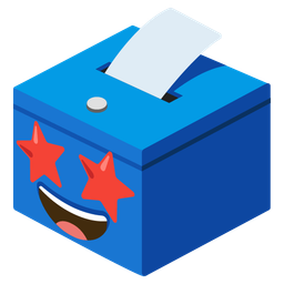 star-struck and ballot box with ballot