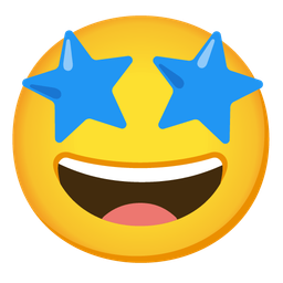 star-struck and blue heart