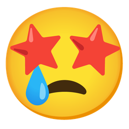 star-struck and crying face