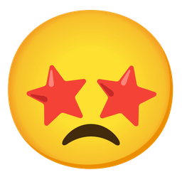 star-struck and disappointed face