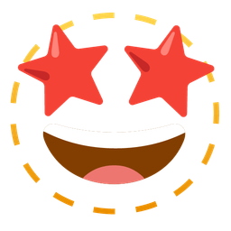 star-struck and dotted line face