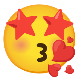 Star-struck and Face blowing a kiss