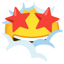 star-struck and face in clouds