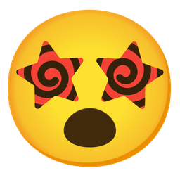 star-struck and face with crossed-out eyes