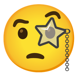 star-struck and face with monocle