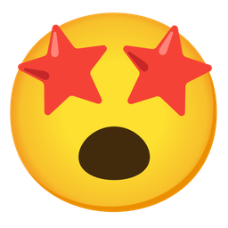 star-struck and face with open mouth