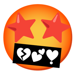 star-struck and face with symbols on mouth