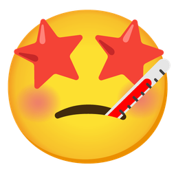 star-struck and face with thermometer