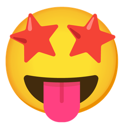 Star-struck and Face with tongue