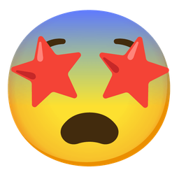 star-struck and fearful face