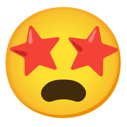 star-struck and frowning face with open mouth