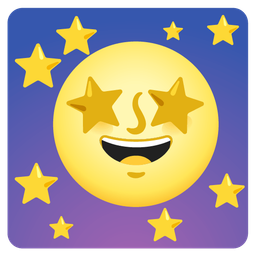 star-struck and full moon face