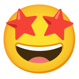 Star-struck and Grinning squinting face