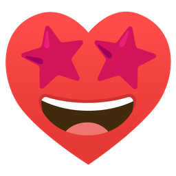 star-struck and heart suit