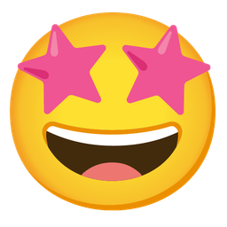 star-struck and heart with ribbon