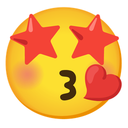 Star-struck and Kissing face with closed eyes