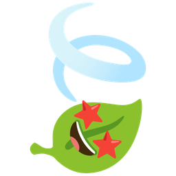 star-struck and leaf fluttering in wind