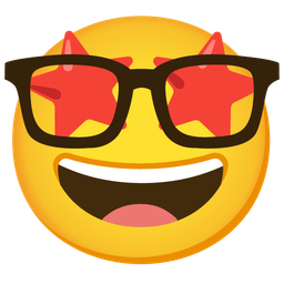 star-struck and nerd face