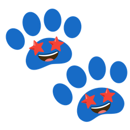 star-struck and paw prints