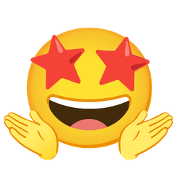 star-struck and person shrugging