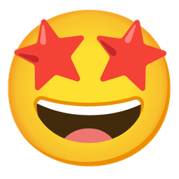 star-struck and red heart