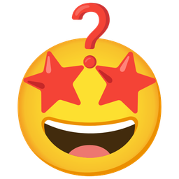 star-struck and red question mark