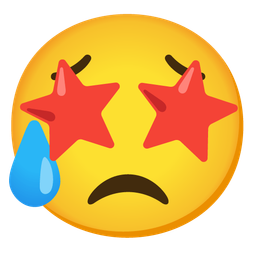 star-struck and sad but relieved face