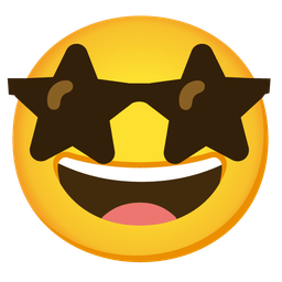 star-struck and smiling face with sunglasses