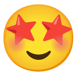 Star-struck and Smiling face