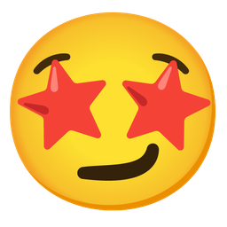 star-struck and smirking face