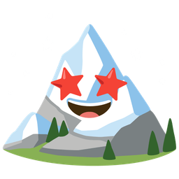 star-struck and snow-capped mountain