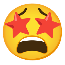 star-struck and weary face