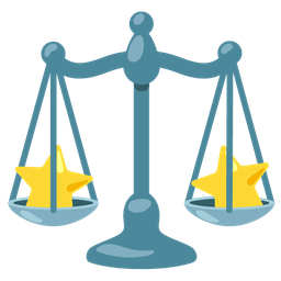 star and balance scale