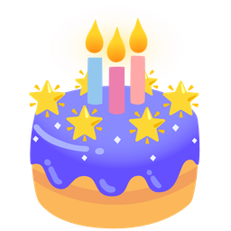 star and birthday cake