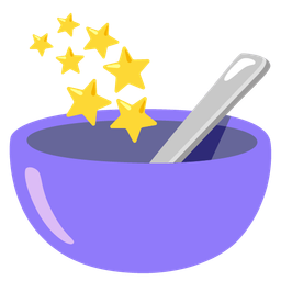 star and bowl with spoon
