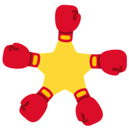 star and boxing glove