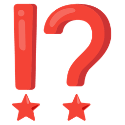 star and exclamation question mark