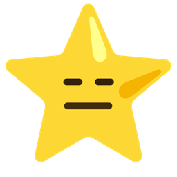 star and expressionless face