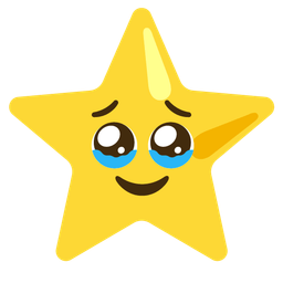 star and face holding back tears