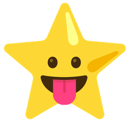 Star and Face with tongue