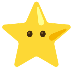 star and face without mouth