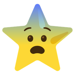 star and fearful face