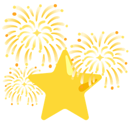 star and fireworks