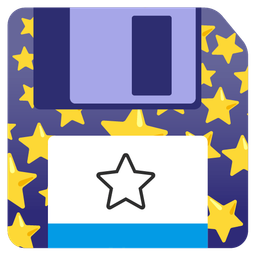 star and floppy disk