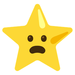 star and frowning face with open mouth