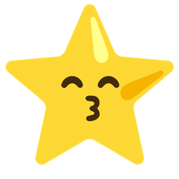 Star and Kissing face with smiling eyes