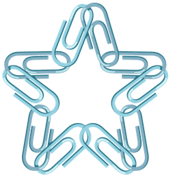 star and linked paperclips