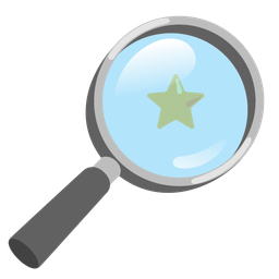 star and magnifying glass tilted right