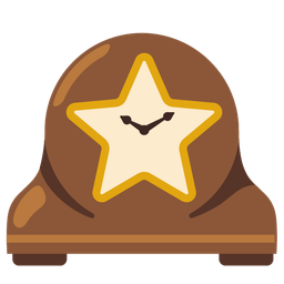 star and mantelpiece clock