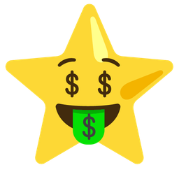 Star and Money-mouth face